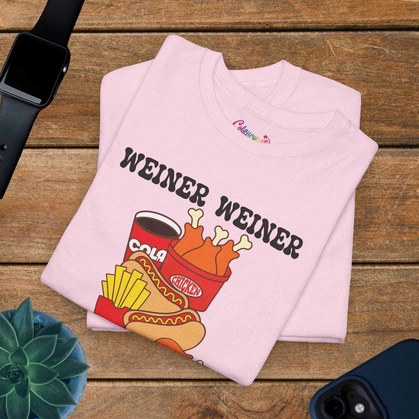 Weiner Weiner Chicken Dinner Funny Hot Dog T-Shirt | Hot Dog Lover Gift Black