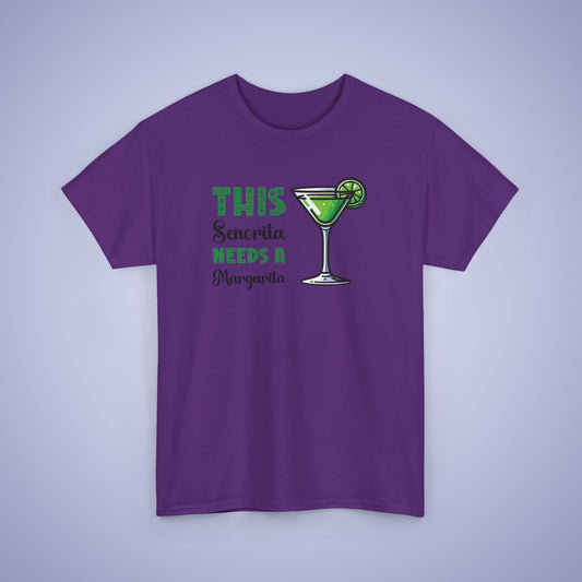 This Senorita Needs a Margarita Cinco De Mayo Drinking Fun Unisex Oversized T Shirt