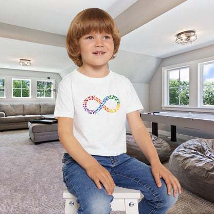 Infinity Hearts Graphic Neurodiversity Autism Awareness Cotton Toddler T Shirt