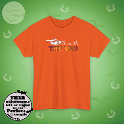 Im With THE BOO Couple Matching T-Shirt | Skeleton Halloween Design