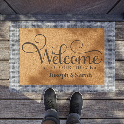 Welcome To Our Home Personalized Door Mat