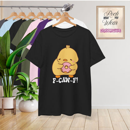 Donut Lover F CAW F White Cute Funny Chick Unisex Chicken T Shirt