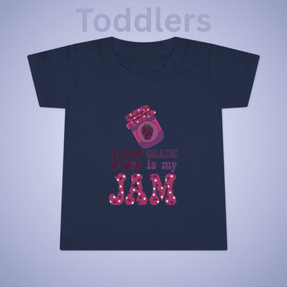 First Grade is my Jam Blackberry Kids Cotton T Shirt Back To School Toddler