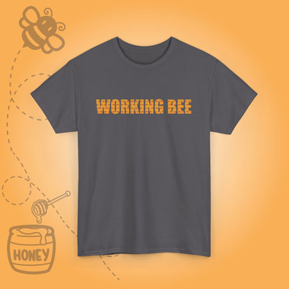 Working Bee Sweet As Honey Honeycomb Word Art Design Unisex T Shirt