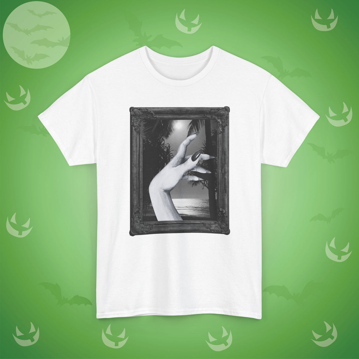 A Hand at the Beach Spooky Halloween T-Shirt | Photographic Design
