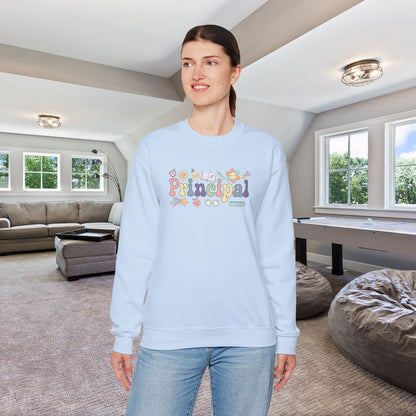 Principal Teacher Crewneck Sweatshirt Retro Unisex Back to School
