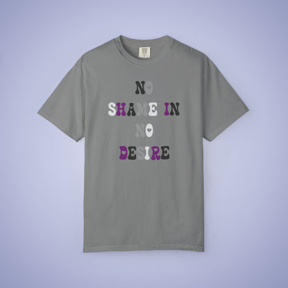 No Shame in No Desire Asexual LGBT Pride Month Comfort Colors T Shirt Unisex