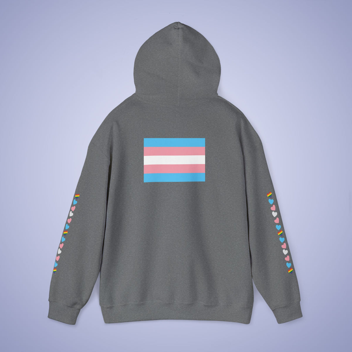Trans Hearts Radiant Love Hoodie | Transexual Pride Month Hooded Sweatshirt