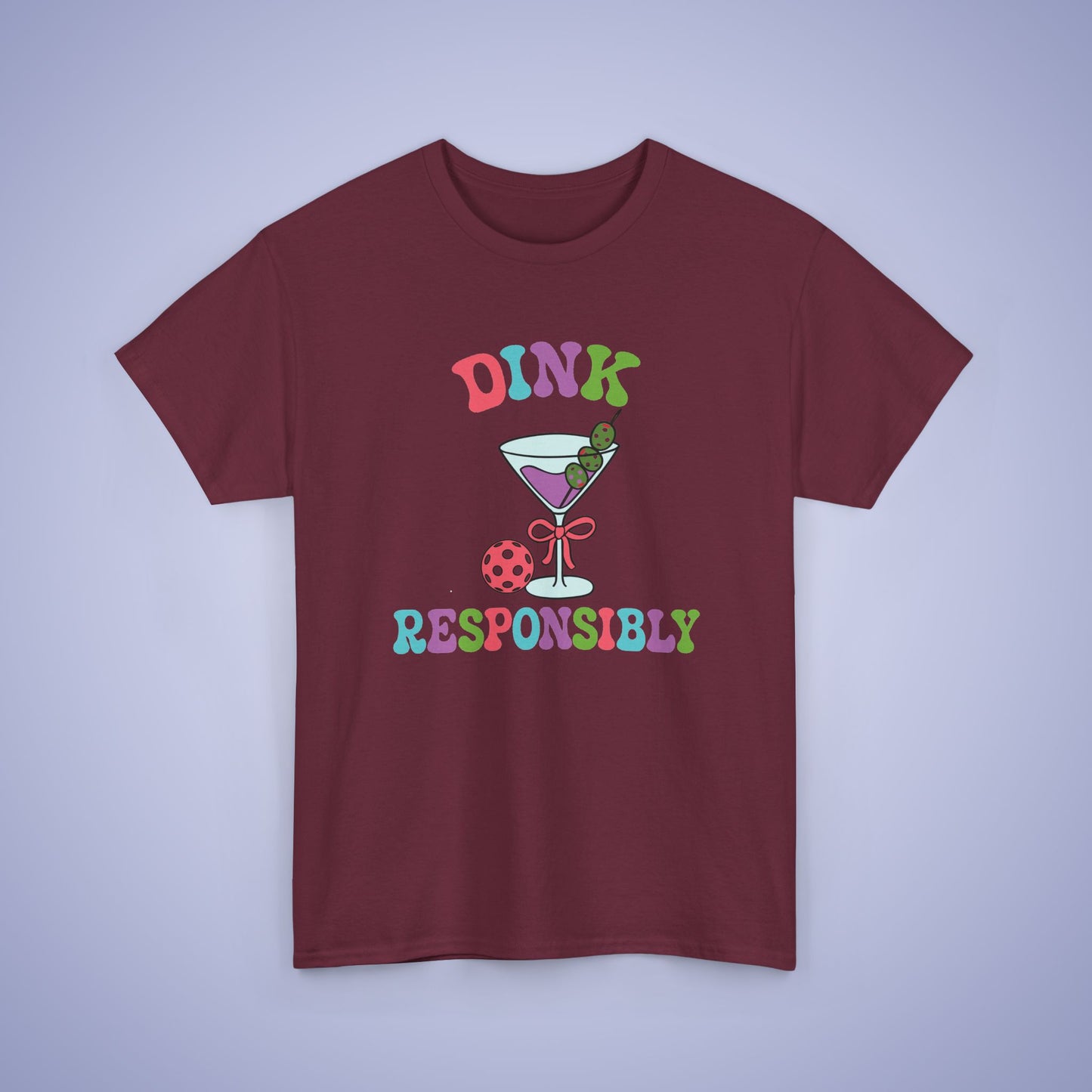 Dink Responsibly Funny Alcohol Drinking Pickleball T Shirt Graphic Design