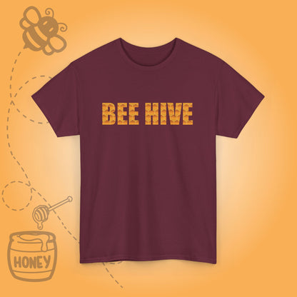 Bee Hive Sweet As Honey Honeycomb Word Art Design Unisex T Shirt
