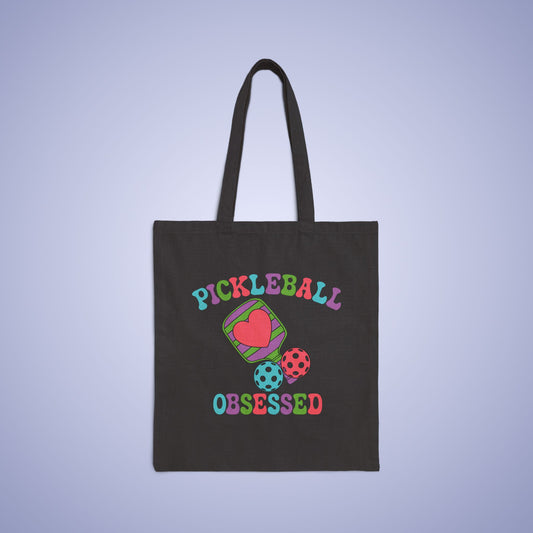 Pickleball Obsessed Cotton Canvas Gift Tote Bag
