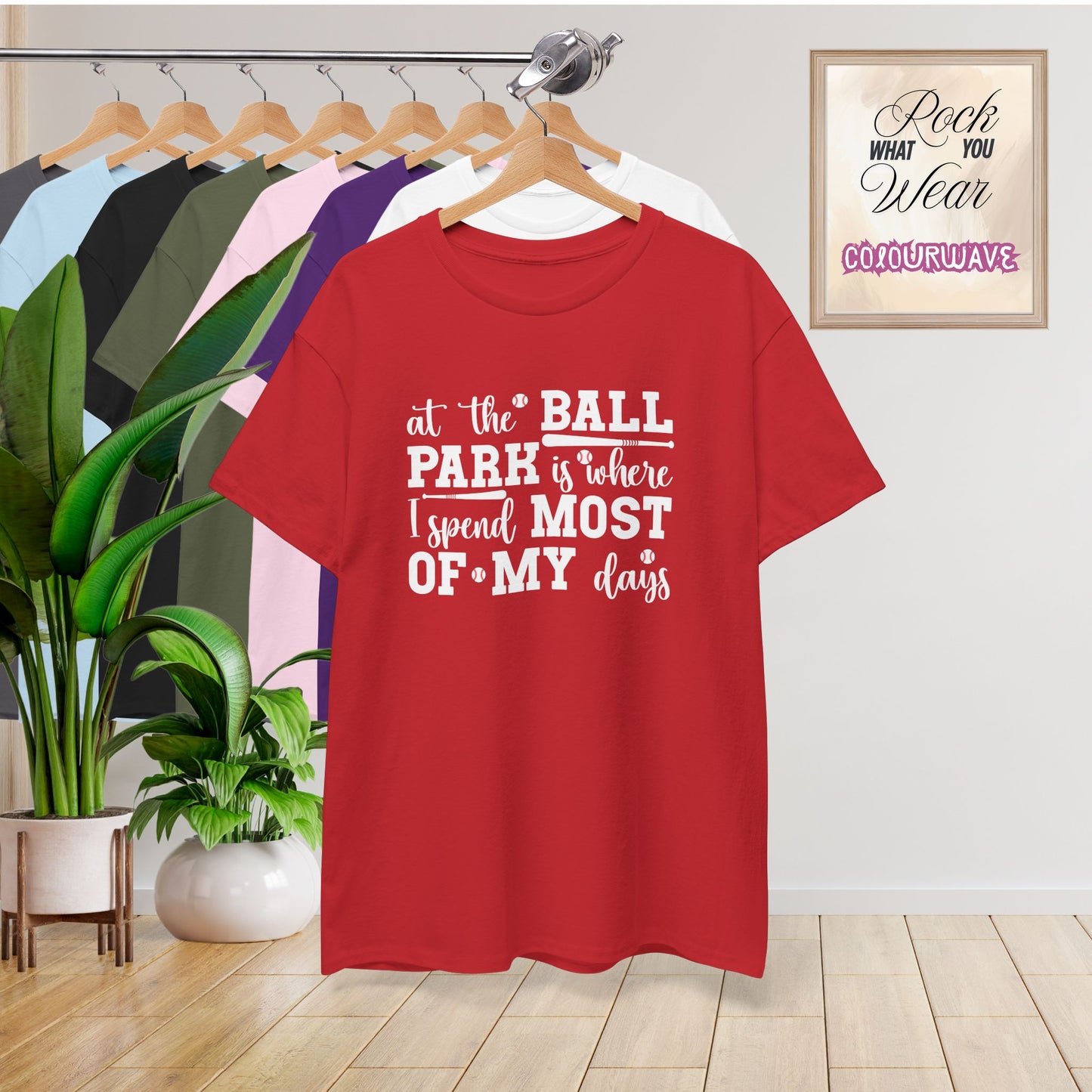 At The Ball Park Word Art Text Baseball Unisex T Shirt