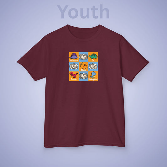 First Grade Fun Dinosaurs Kids Cotton T Shirt Back To School Youth