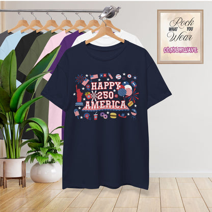 250 Years of Freedom Party Style USA Celebration Unisex T Shirt