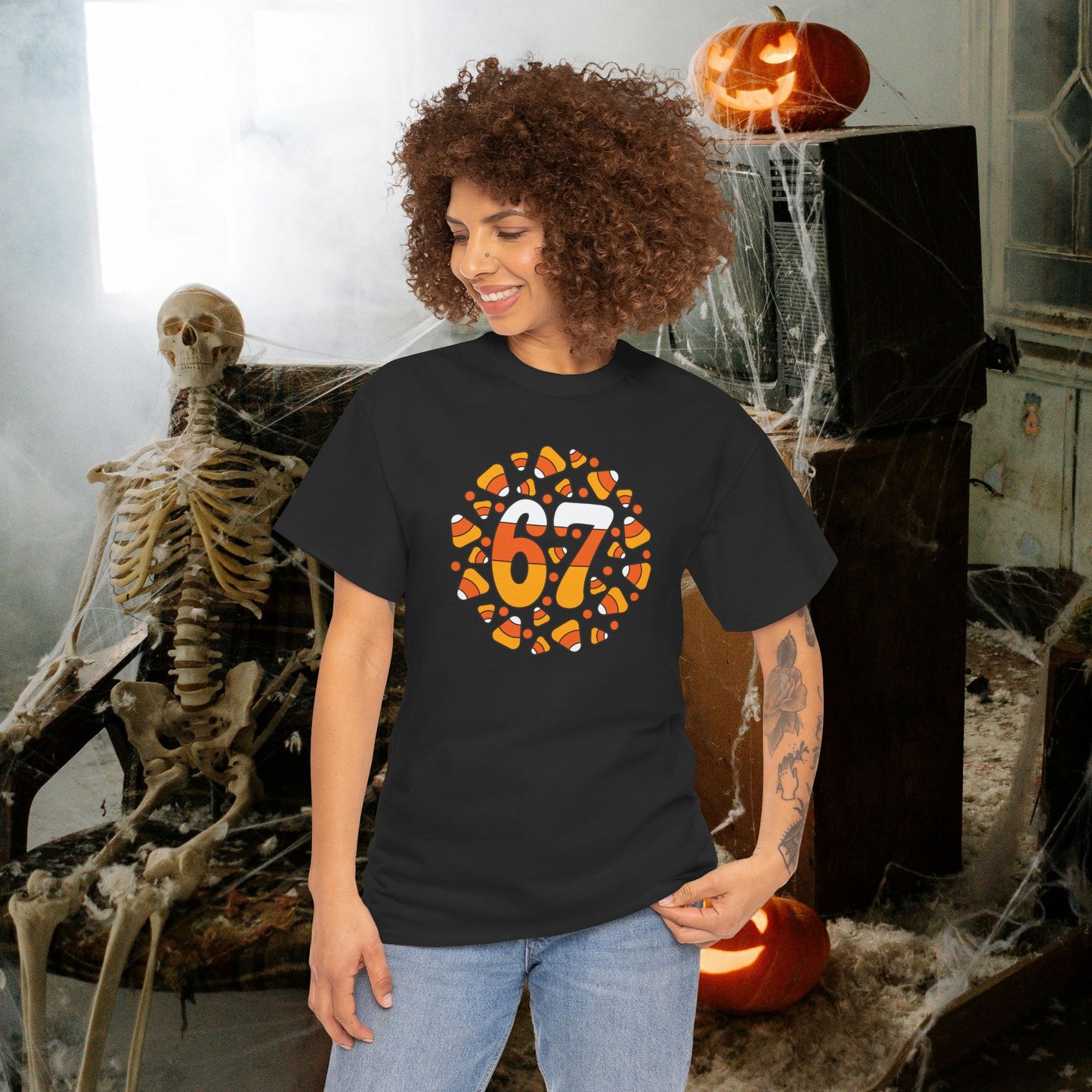 67 Candy Corn White Halloween Candy Unisex T Shirt