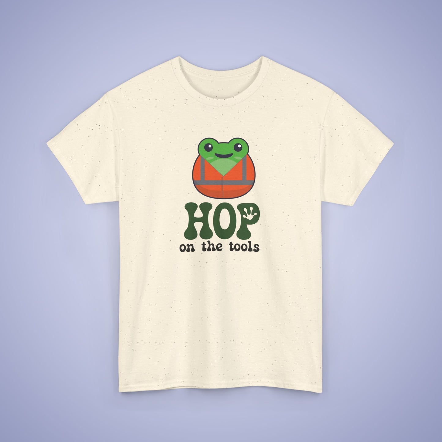 Hop on the Tools Graphic Tee Frog Lover Funny Labourer Unisex T Shirt