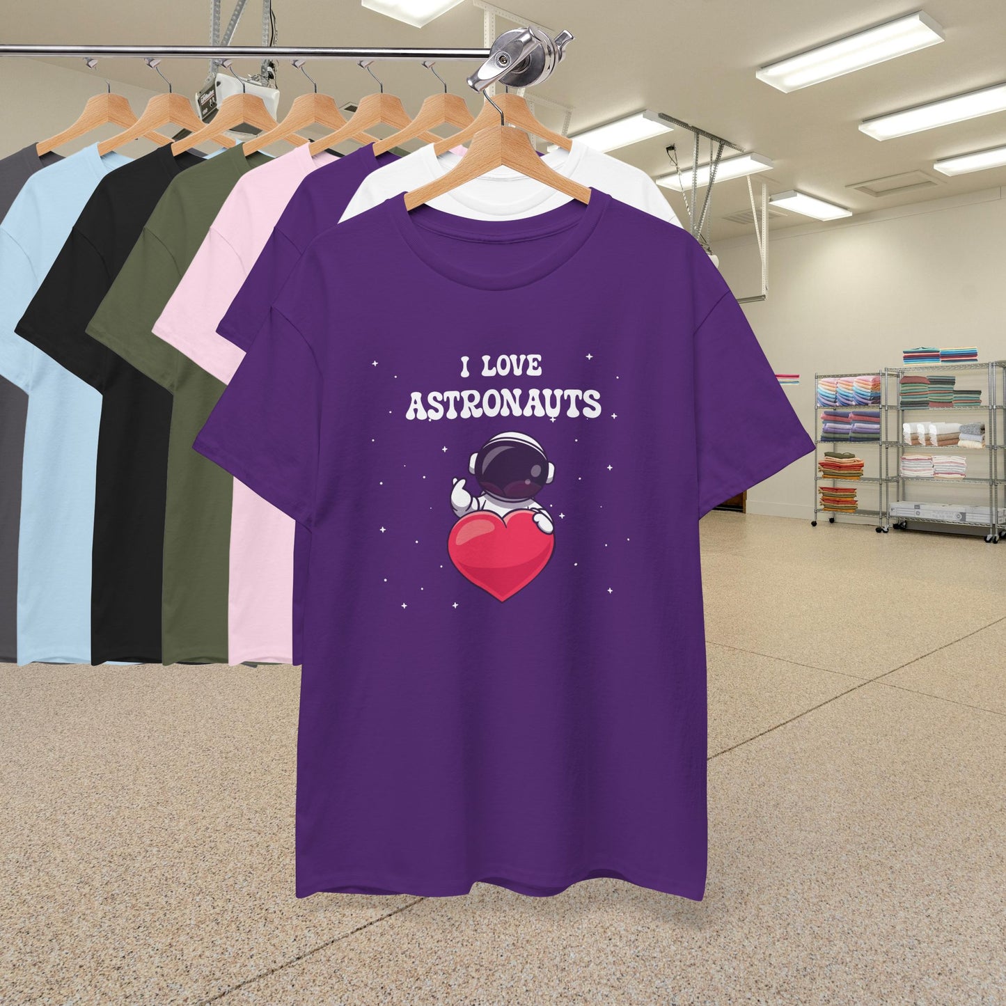 I Love Astronauts National Astronaut Day Unisex Graphic T Shirt