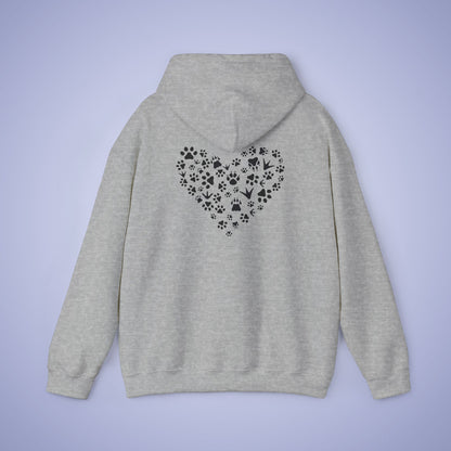 Animal Vet Hooded Sweatshirt Veterinarian Gift Double Sided Paw Prints