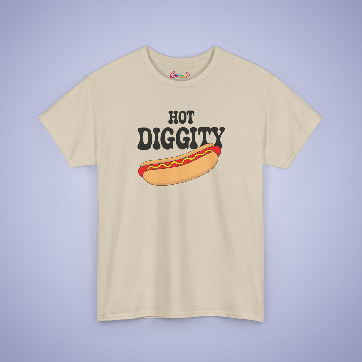 Hot Diggity Dog Funny Hot Dog T-Shirt | Hot Dog Lover Gift Black
