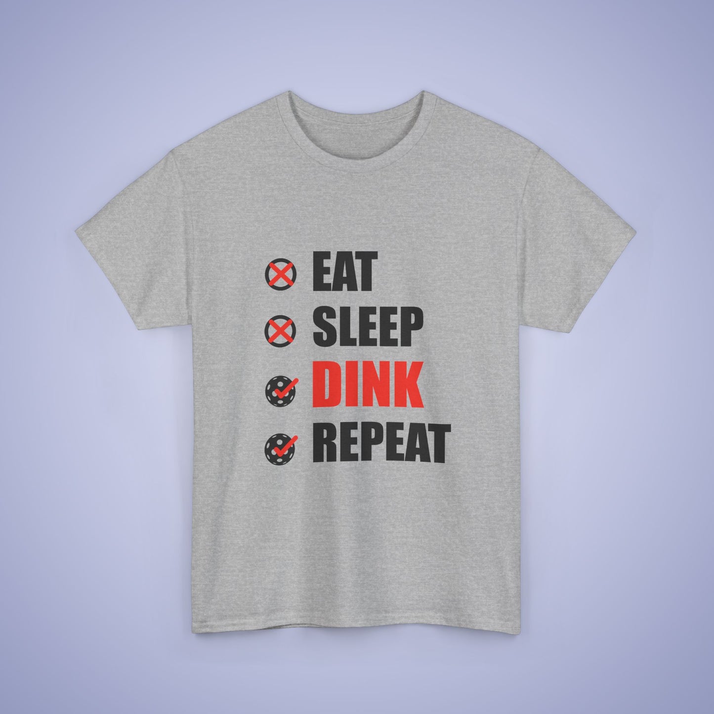 Eat Sleep Dink Repeat Funny Pickleball T Shirt Black Text Design