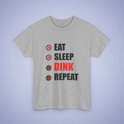 Eat Sleep Dink Repeat Funny Pickleball T Shirt Black Text Design
