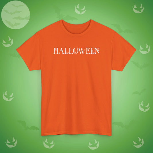 Halloween Spider Word Art White Unisex T Shirt