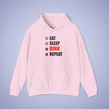 Eat Sleep Dink Repeat Pickleball Hoodie | Funny Pickleball Lover Gift Black Version