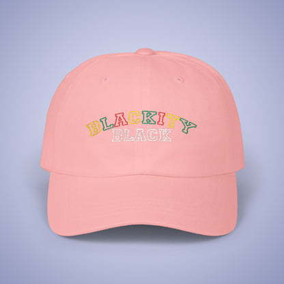 Blackity Black Juneteenth Embroidered Classic Dad Cap Unisex Coloured Embroidery