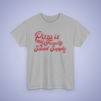 Pizza is my Favourite School Supply Word Art Pizza Lover Funny Teacher Unisex T Shirt