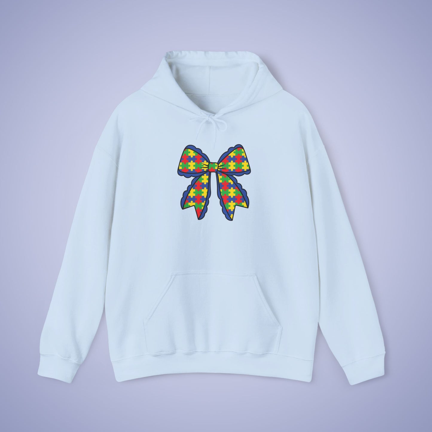 Love Needs No Words Coquette Bow Graphic Autism Awareness Hoodie Unisex
