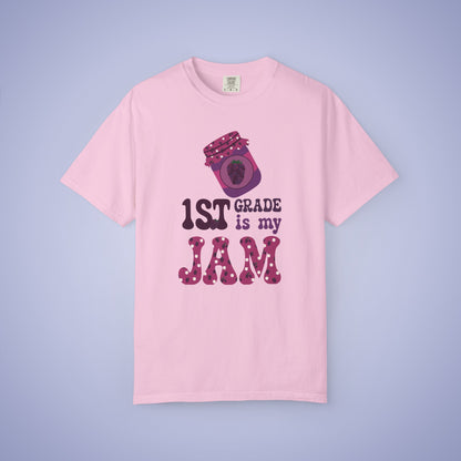 First Grade is my Jam Blackberry Teacher T Shirt Comfort Colors Unisex Back to School