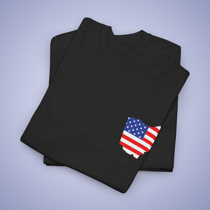 Ohio Map Pocket Art Proud American Unisex T Shirt