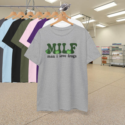 MILF Graphic Tee Man I Love Frogs Funny Gift Unisex T Shirt