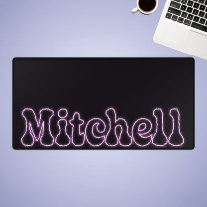 Electrocuted Pink Personalized with your Name Desk Mat