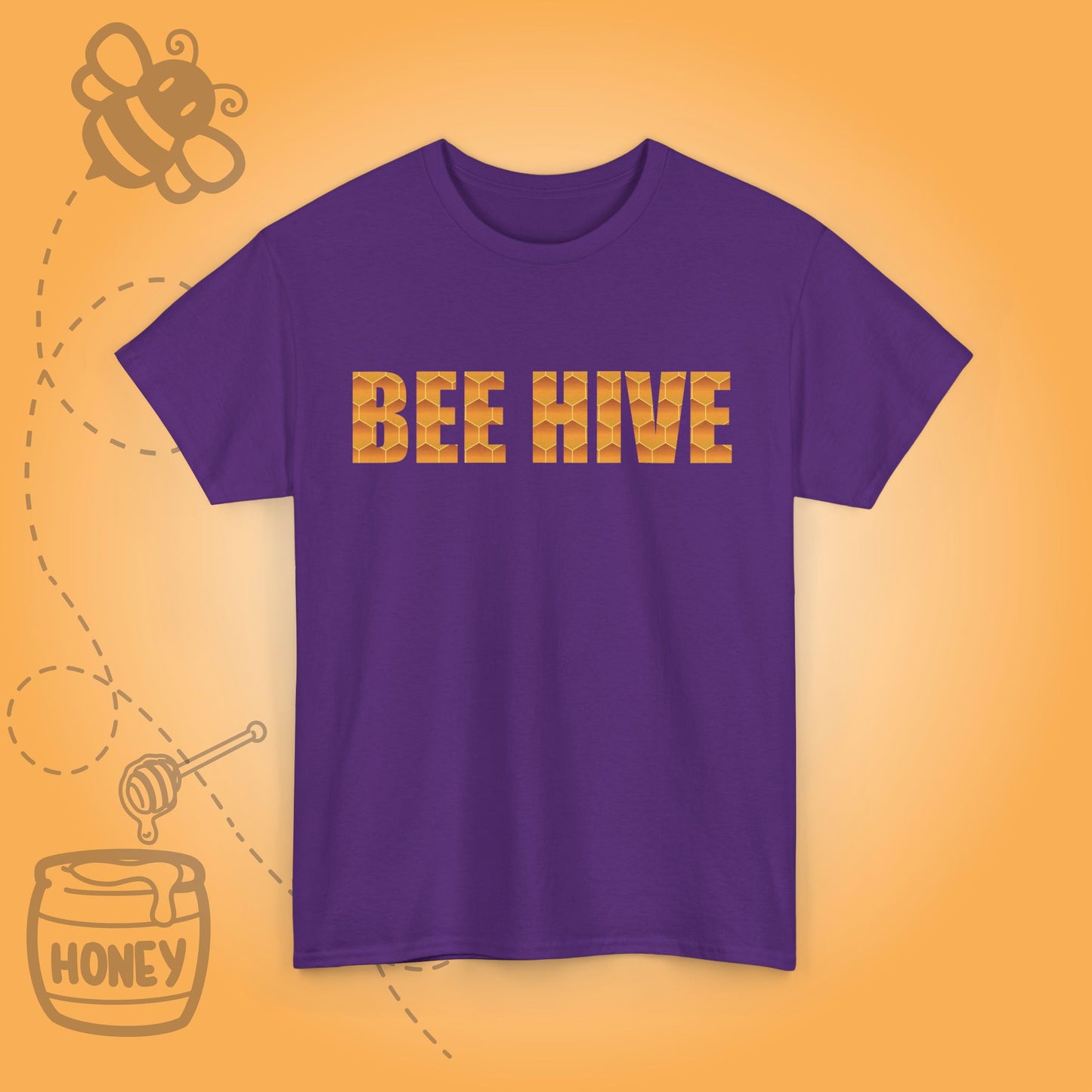 Bee Hive Sweet As Honey Honeycomb Word Art Design Unisex Tshirt