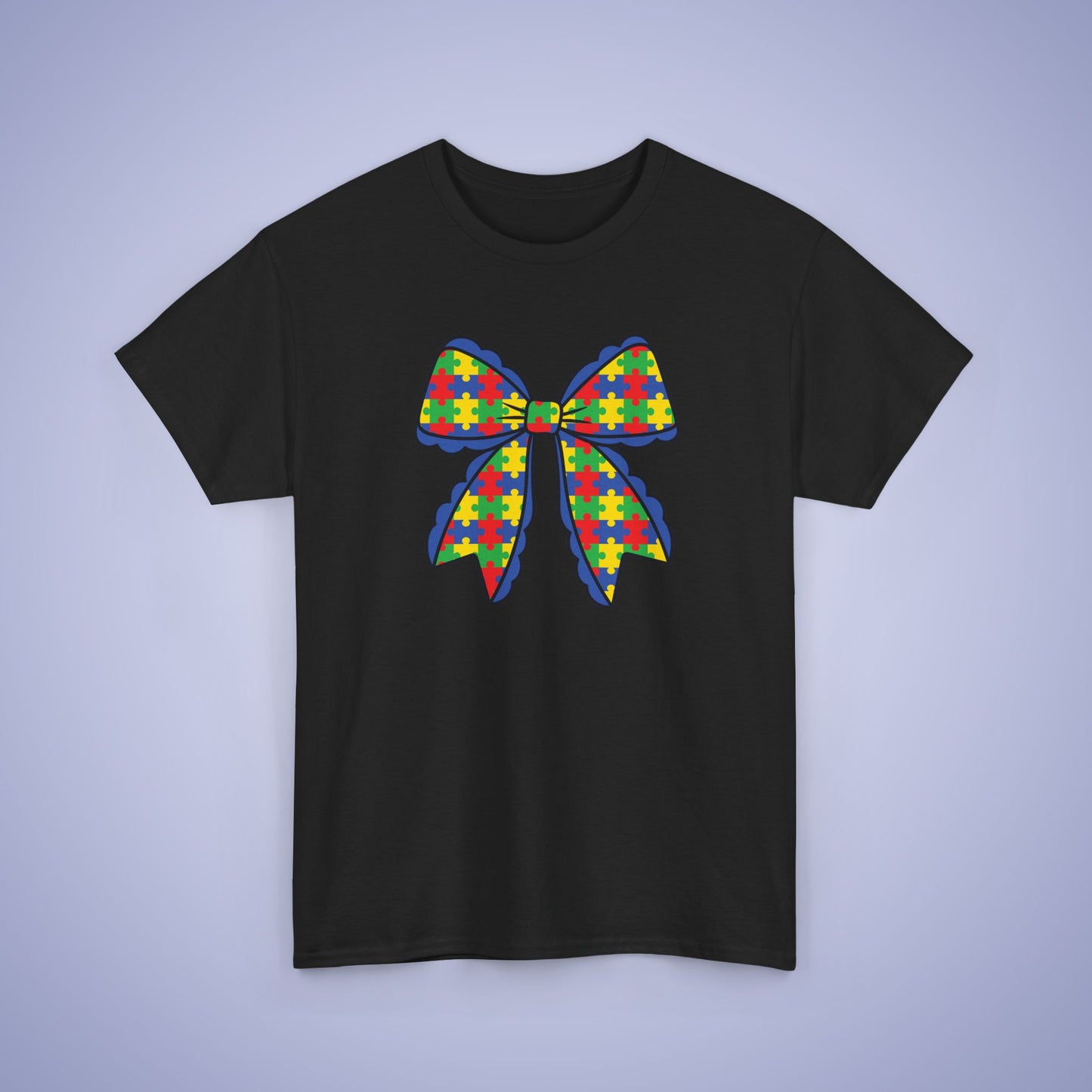 Coquette Bow Puzzle Graphic Love Needs No Words Autism Awareness Unisex T Shirt