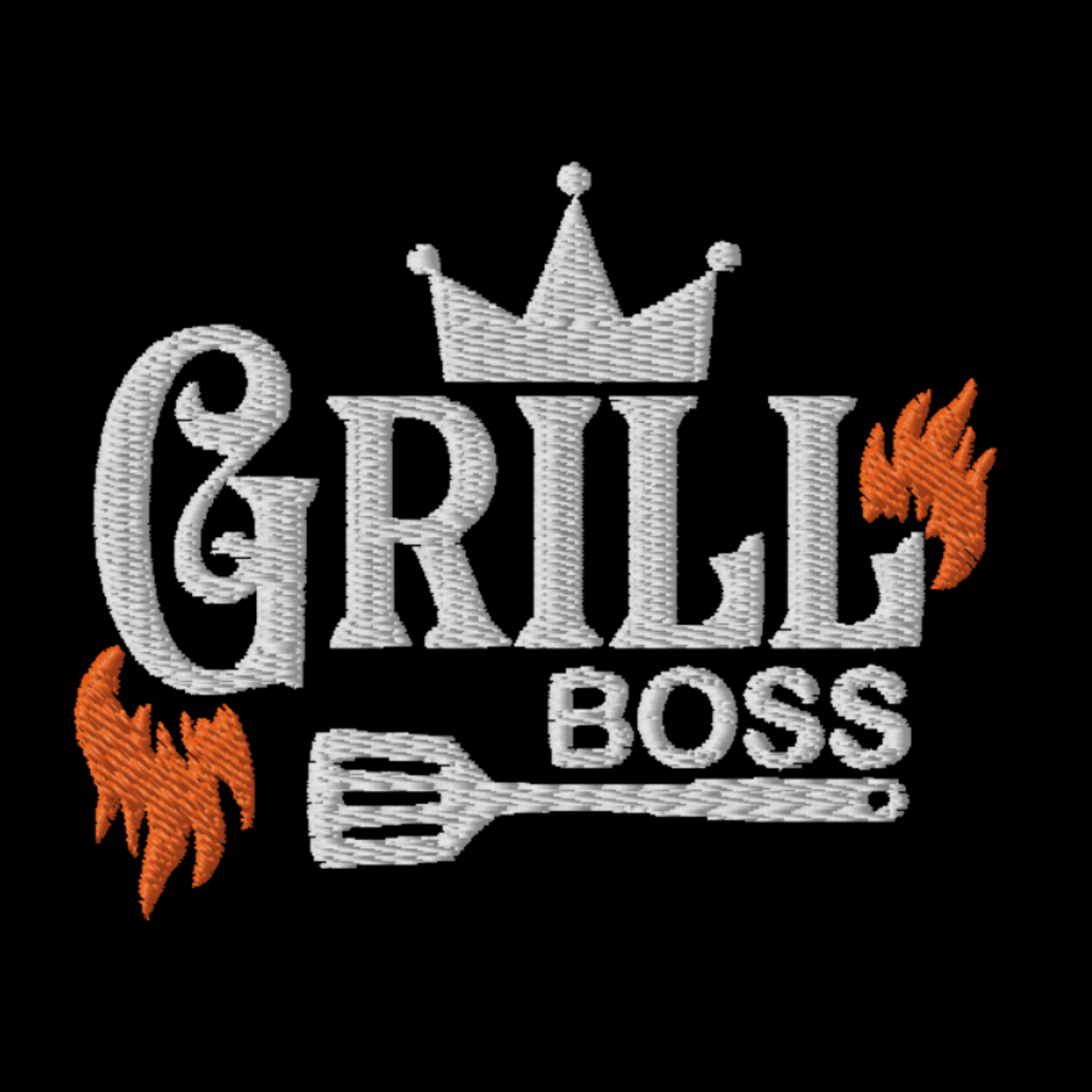 Grill Boss Funny Meat Smoker Gift Black Embroidered Apron