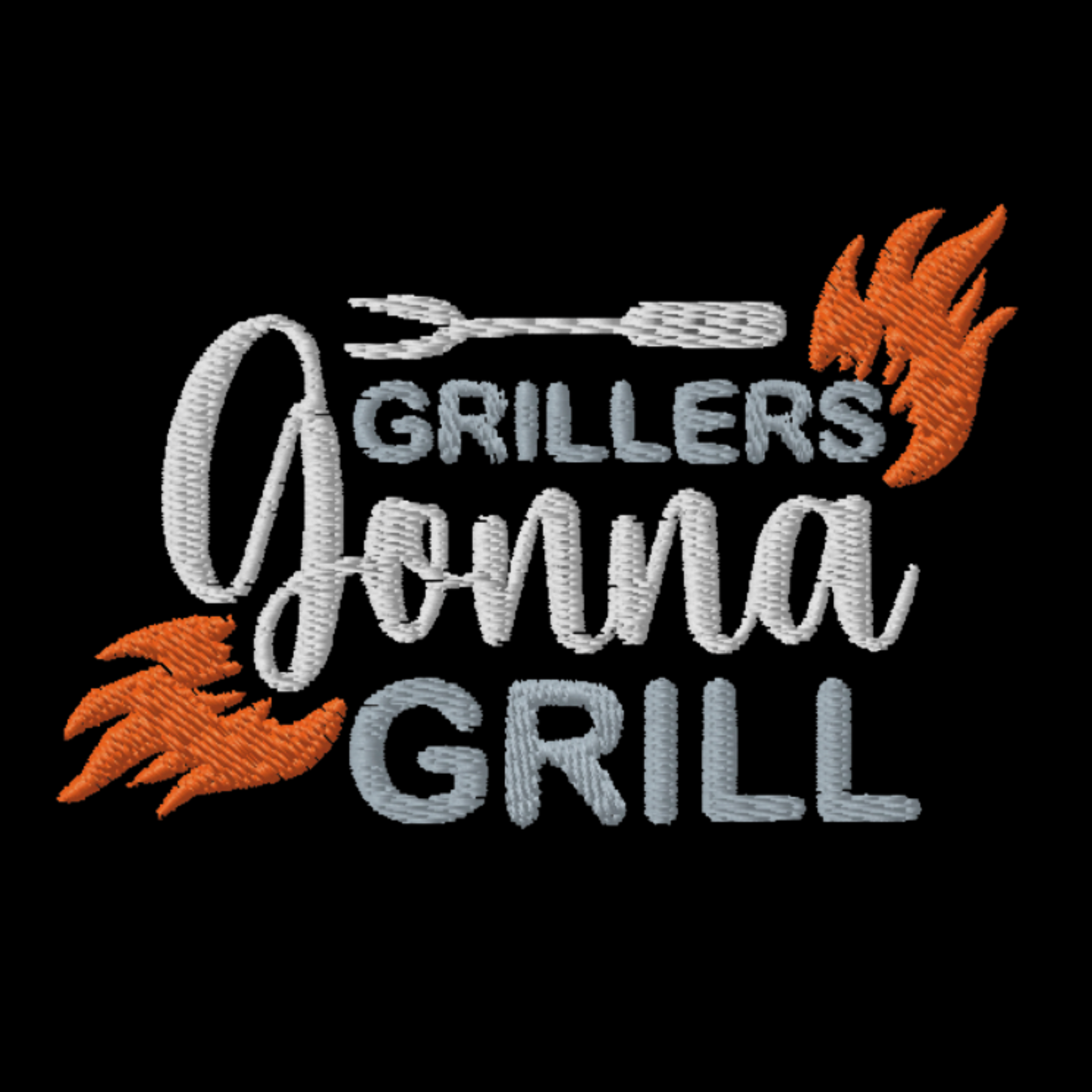 Grillers Gonna Grill Meat Lover Smoker Gift Black Embroidered Apron
