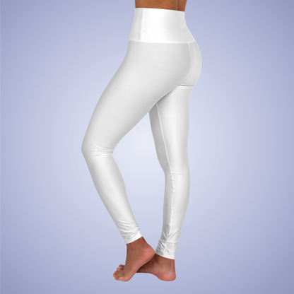 White High Waisted Yoga Leggings