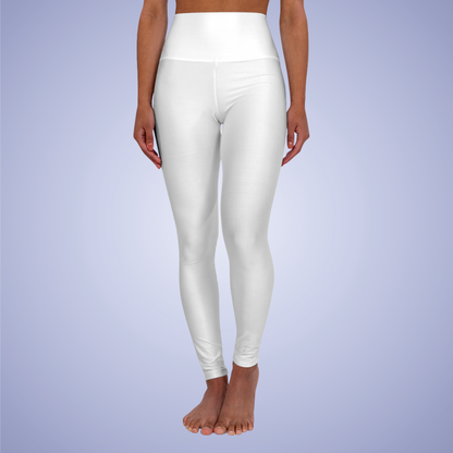 White High Waisted Yoga Leggings