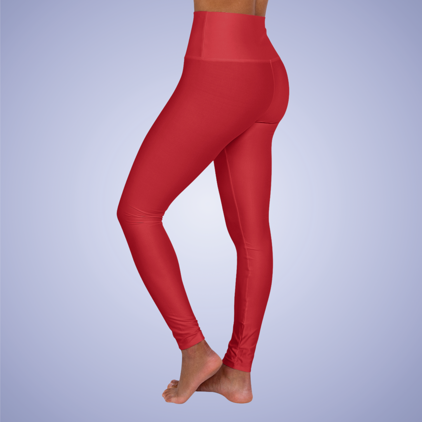 Red High Waisted Yoga Leggings