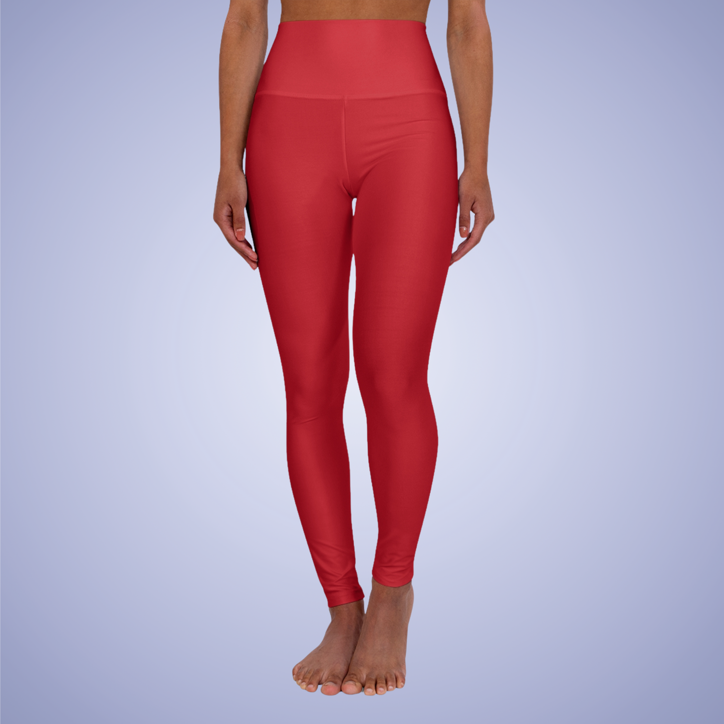Red High Waisted Yoga Leggings