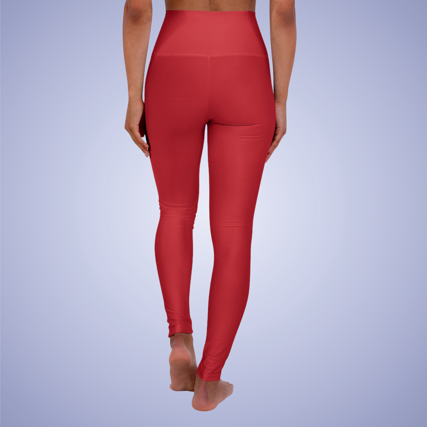 Red High Waisted Yoga Leggings
