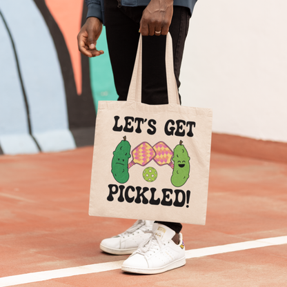 Let's Get Pickled Pickleball Tote Bag | Funny Pickle Lover Gift