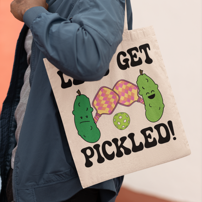Let's Get Pickled Pickleball Tote Bag | Funny Pickle Lover Gift