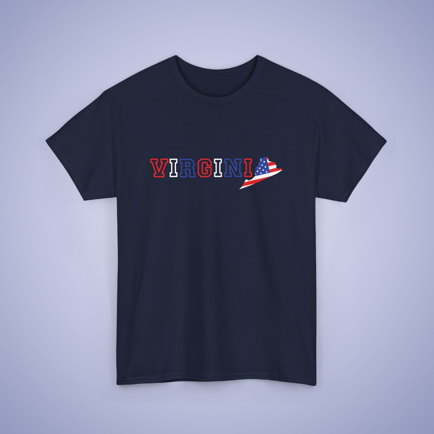 Virginia Map Text Art Proud American Unisex T Shirt