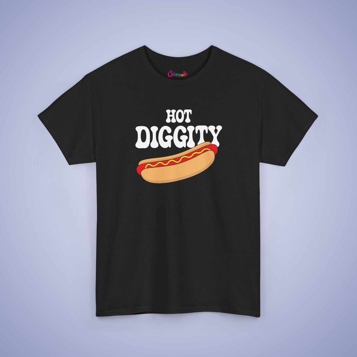 Hot Diggity Dog Funny Hot Dog T-Shirt | Hot Dog Lover Gift White