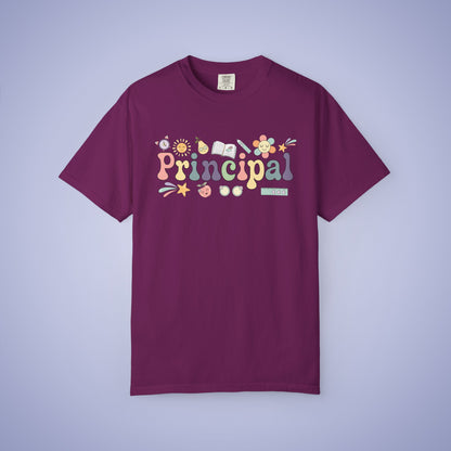 Principal Teacher T Shirt Retro Comfort Colors Unisex Back to School