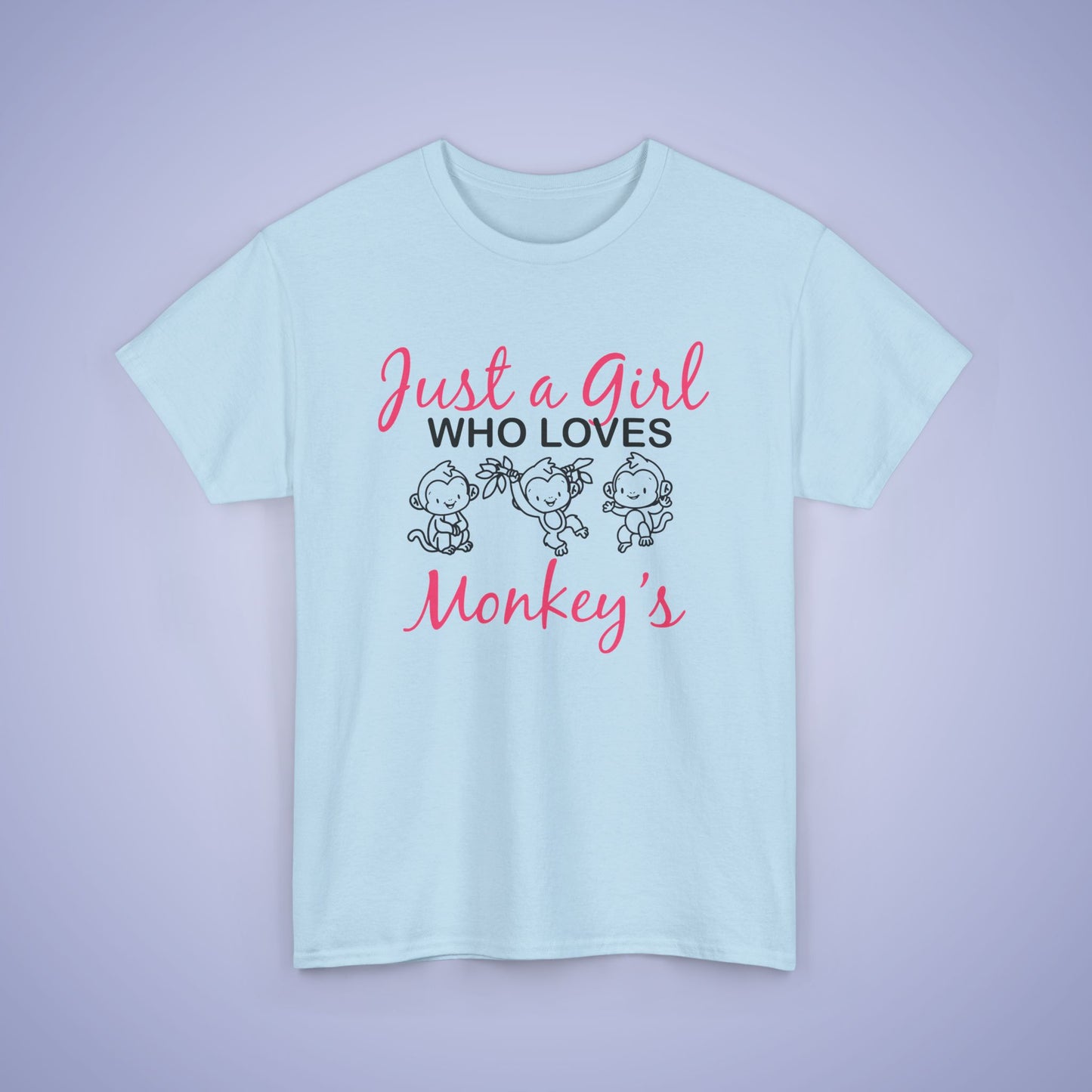 Just a Girl who Loves Monkeys Unisex T-Shirt