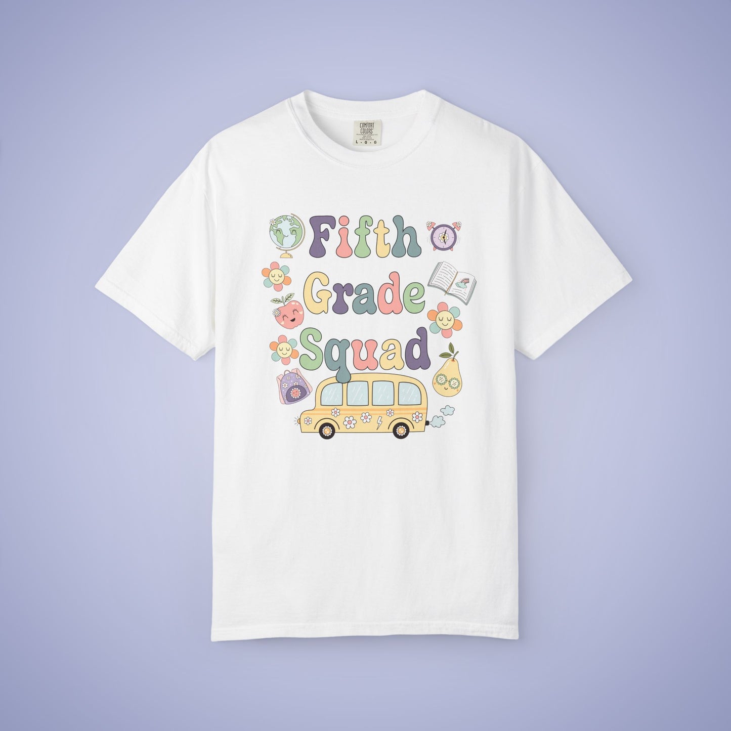 Fifth Grade Squad Retro Fun Teacher T Shirt Comfort Colors Unisex Back to School